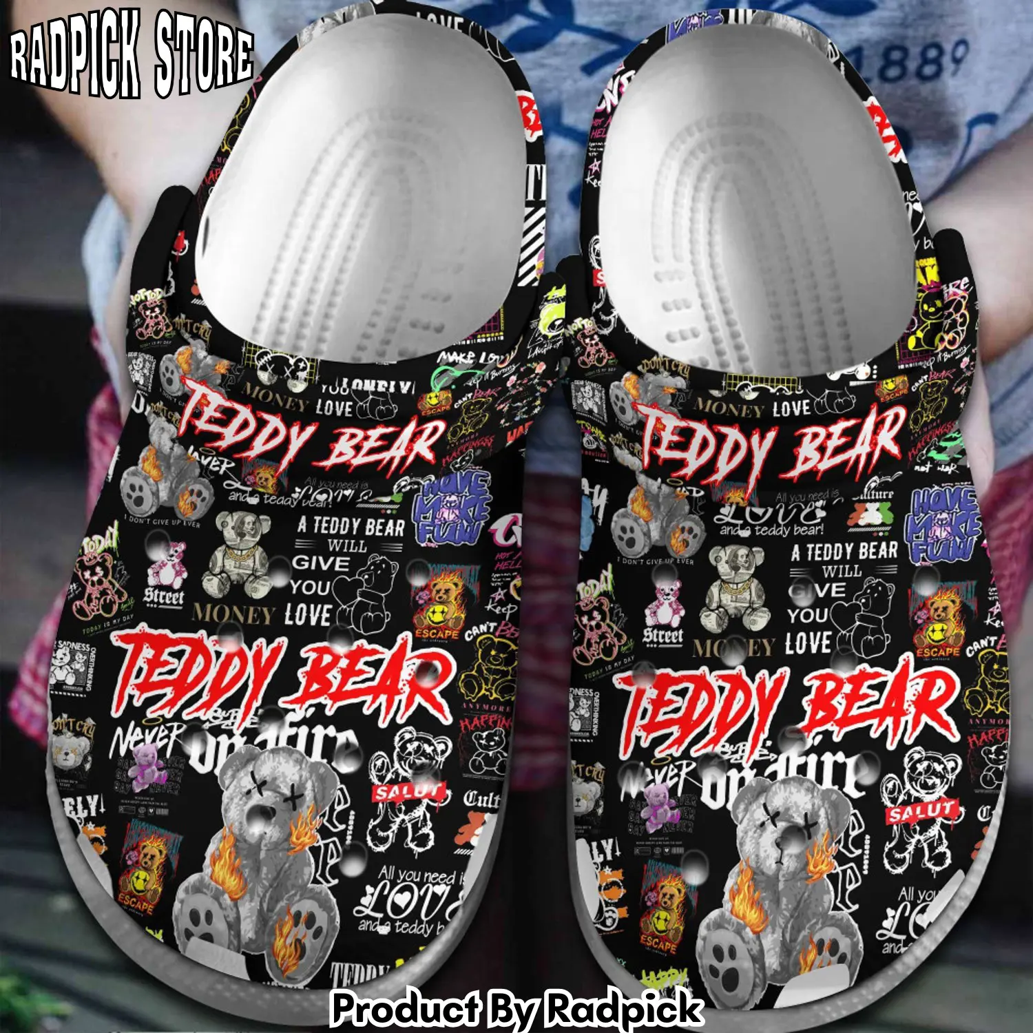 Radpick teddy bear movie cartoon clogs shoes comfortable for men women frn rp652852